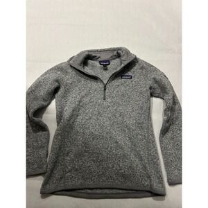 PATAGONIA Better Sweater‎ Womens M Medium Grey Fleece 1/4 Zip Pullover Jumper